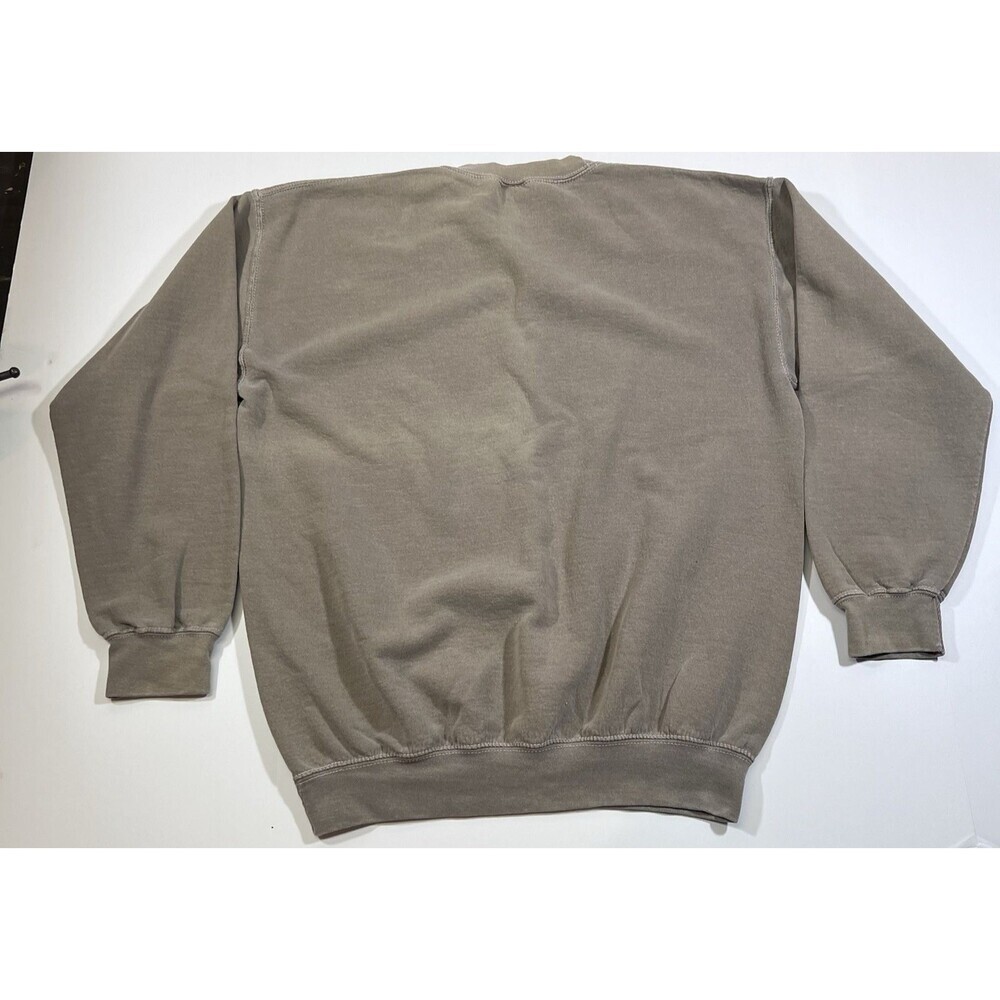 Vintage Style Gildan Heavyweight Blend Tan Crewneck Sweatshirt Size Large - Picture 8 of 9